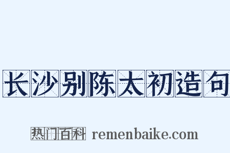 长沙别陈太初造句是什么意思的图片